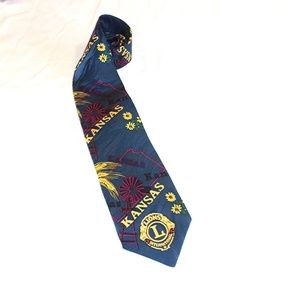Croaker Lions International State of Kansas Tie